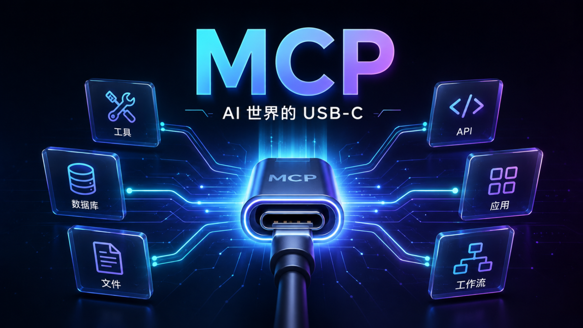 AI 世界的 USB-C:MCP 概念图